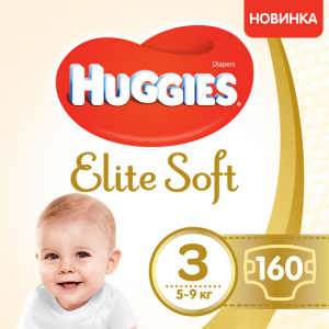 Подгузники Huggies Elite Soft 3 5-9 кг 160 шт (5029054566213) ТОП в Ровно