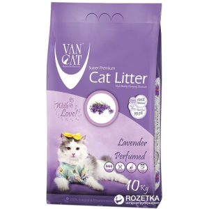 Наповнювач для котячого туалету Van Cat Super Premium Quality Lavender Бентонітовий комкуючий 10 кг (12 л). в Рівному