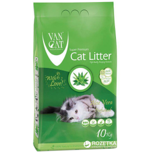 Наповнювач для котячого туалету Van Cat Super Premium Aloe Vera Бентонітовий комкуючий 10 кг (12 л) (8699245856262)