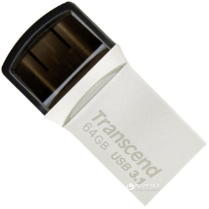 Transcend JetFlash 890 64GB USB 3.1 / Type-C Silver (TS64GJF890S) краща модель в Рівному