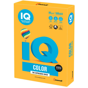 Папір IQ Color Neon Orange помаранчевий А4 80г/м2 500 аркушів (9003974411880) надійний