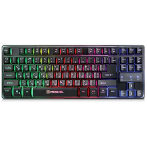 купити Клавіатура REAL-EL 8710 Gaming TKL Backlit, black