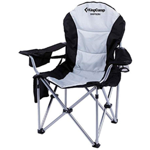 Раскладное кресло KingCamp Deluxe Hard Arms Chair Black/Mid Grey (KC3888 BLACK/MID GREY) лучшая модель в Ровно