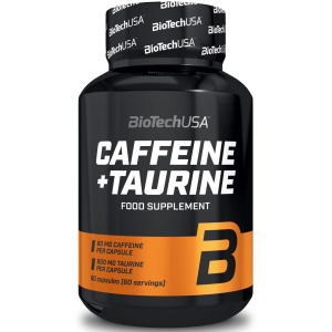 Предтренировочный комплекс Biotech Caffeine+Taurine 60 капсул (5999076234196) в Ровно