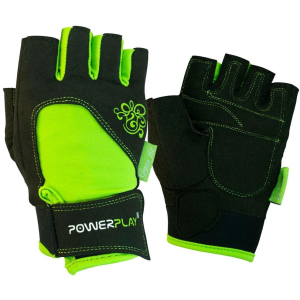 Перчатки для фитнеса PowerPlay 1728 XS Black/Green (PP_1728_XS_Black/Green) ТОП в Ровно