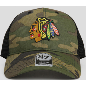 Кепка 47Brand Nhl Chicago Blackhawks Camo Br H-CBRAN04GWP-CM Хакі (192309816199)