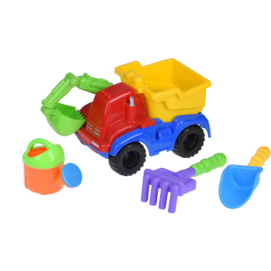 Набор для игры с песком Same Toy с Экскаватором 30 см красным 4 предмета (HY-1810WUt-1) лучшая модель в Ровно