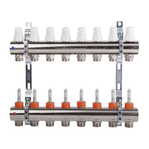 Коллектор Icma 1" 8 выходов, с расходомером №K013