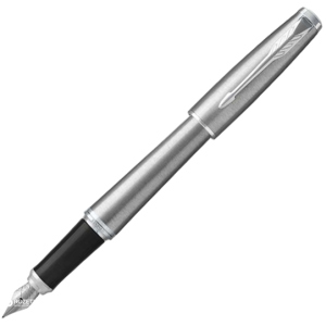 Ручка перьевая Parker Urban 17 Metro Metallic CT FP F Черная Серебристый корпус (30 311) лучшая модель в Ровно