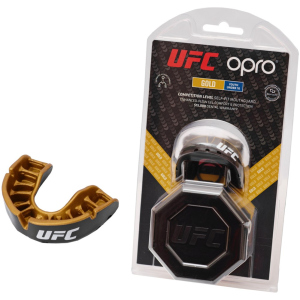 Капа OPRO Junior Gold UFC Hologram Black Metal/Gold (002266001) лучшая модель в Ровно