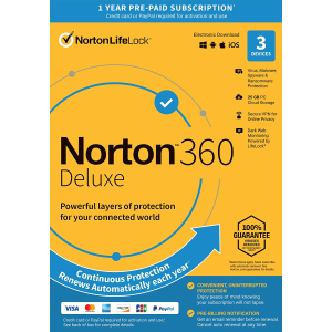 Антивирус Norton 360 Deluxe 25GB для 3 ПК на 1 год ESD-электронный ключ в конверте (21409592) ТОП в Ровно