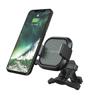 Автотримач для телефону RAVPower Air Vent Car Mount Wireless Black (RP-SH008) в Рівному