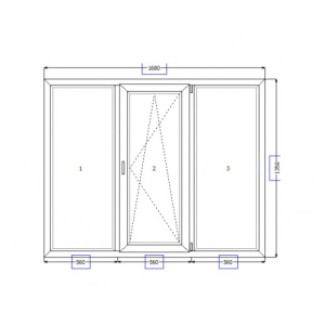 Окно металлопластиковое Aluplast ideal 4000 1350х1680 мм с одной активной створкой