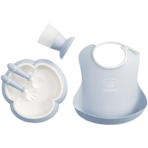 Набор детской посуды BabyBjorn Baby Dinner Set Powder Blue Голубой (070067) (7317680700674) в Ровно