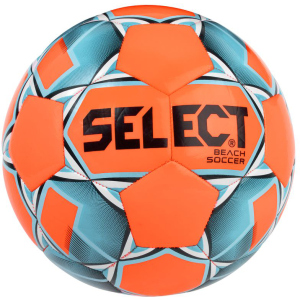 М'яч для пляжного футболу Select Beach Soccer New (314) №5 Orange-Blue (5703543199181) краща модель в Рівному