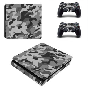 Вінілові наклейки на PS4 SLIM та Dualshock Камуфляж Sony PlayStation 4 Custom Skin Playsole Games (PG126) в Рівному