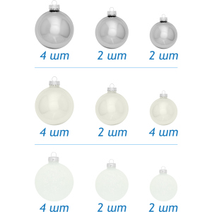 Ялинкові кульки House of seasons скляні 26 шт Ø 7/6/5 см Білі (8718861800609) рейтинг
