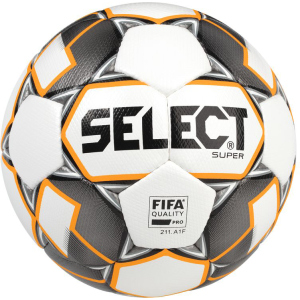 М'яч футбольний Select Super Fifa New (011) №5 White-Grey (5703543200894) в Рівному