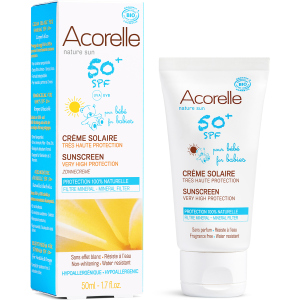 Солнцезащитный крем для детей Acorelle SPF 50+ органический 50 мл (3700343046082) в Ровно