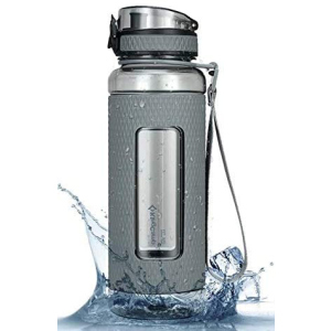 Бутылка для воды KingCamp Silicon Tritan Bottle KA1144 1 л Medium grey (KA1144_MEDIUMGREY) лучшая модель в Ровно