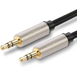 Кабель Ugreen AV125 3.5 мм to 3.5 мм Audio Cable Braided 1 м Gray (90402019)