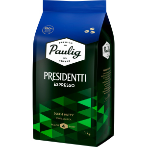 Кава в зернах Paulig Presidentti Espresso 1 кг (6411300169337) в Рівному