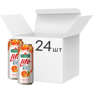 Упаковка пива Kalnapilis Lite Grapefruit светлое фильтрованное безалкогольное 0% 0.5 л x 24 шт (4770477229650) рейтинг