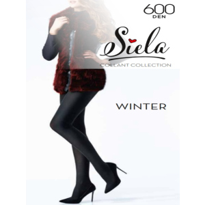 Колготки Siela COTTON WINTER 600 Den 4 р Чорний (4823102960388)