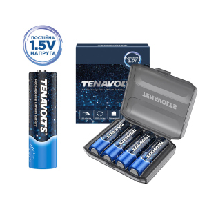 Аккумулятор Tenavolts Lithium AA 1.5В 1850 мА·ч 4 шт в пластиковом боксе (191763001134) ТОП в Ровно