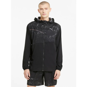 Ветровка Puma Run Graphic Hooded Jacket 52020501 S Black (4063697429710) лучшая модель в Ровно