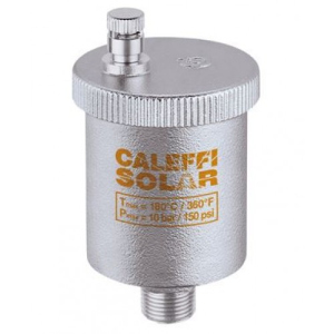 Повітровідвідник Caleffi Solar DN 3/8" для сонячних систем (з кульовим краном) 250131 в Рівному