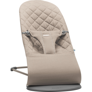 Крісло-шезлонг Baby Bjorn Balance Sand Grey Cotton Сірий (6017) краща модель в Рівному