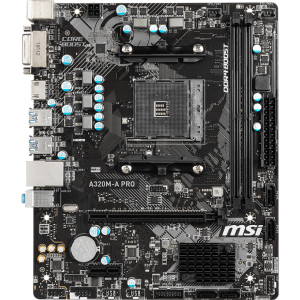 Материнська плата MSI A320M-A Pro (sAM4, AMD A320, PCI-Ex16)