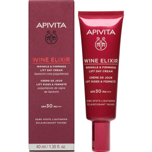 Дневной крем-лифтинг Apivita Wine Elixir SPF 30 для борьбы с морщинами и повышения упругости 40 мл (5201279059088)