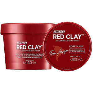 Маска для обличчя на основі червоної глини Missha Amazon Red Clay Pore Mask 110 мл (8809643534987) краща модель в Рівному