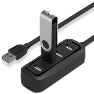 USB-хаб Vention USB Hub 4-Port 2.0 0.5 м Black (VAS-J43) (43387944) краща модель в Рівному