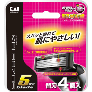 Запасні леза для чоловічого верстата для гоління Kai з 5 лезами 4 шт (4901331017148) ТОП в Рівному