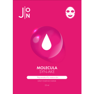 Тканинна маска для обличчя J:ON Пептид зміїний Molecula Syn-Ake Daily Essence Mask 10шт x 23 мл (8809175177546)