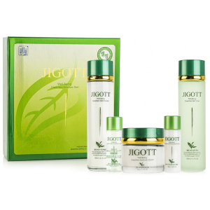 Набір для догляду за обличчям Зелений Чай Jigott Well-being Green Tea Skin Care 3SET (8809541281266) ТОП в Рівному