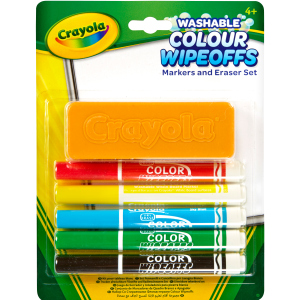Набір фломастерів Crayola Washable для сухого стирання із щіткою 5 шт (256417.012) (0071662093020) в Рівному
