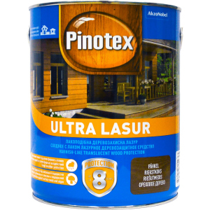 Лазур Pinotex Ultra Lasur - напівматове алкідне просочення для дерева, блакитне, з декоративним ефектом, калюжниця, 3 л (5308987) в Рівному