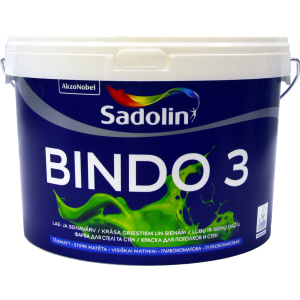 Фарба Sadolin Bindo 3 - глибокоматова латексна фарба для стін та стелі, біла, BW, 2.5 л (5078159) краща модель в Рівному