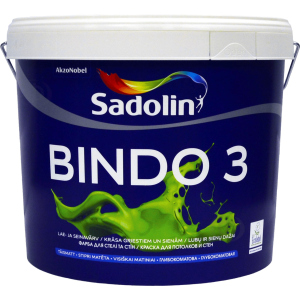 Фарба Sadolin Bindo 3 - глибокоматова латексна фарба для стін та стелі, біла, BW, 10 л (5078158) ТОП в Рівному