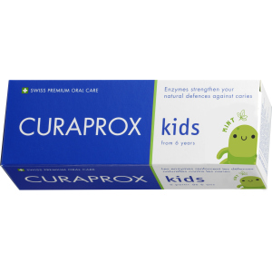 Зубная паста детская ферментная Curaprox CS Kids со свежим вкусом сладкой мяты 1450 ppm F 60 мл (7612412429633) лучшая модель в Ровно