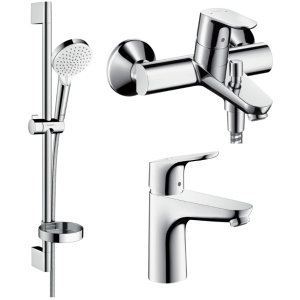 Набір змішувачів HANSGROHE Focus 1092019 (31607000+31940000+26553400) краща модель в Рівному