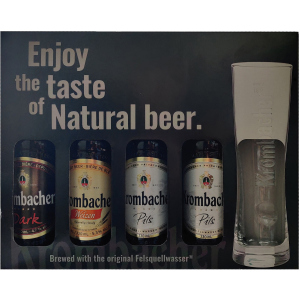 Подарунковий набір пива Krombacher Pils 4.8% 2 шт х 0.33 л + Krombacher Weizen 5.3 % 1 шт х 0.33 л + Krombacher Dark 4.7% 1 шт х 0.33 л надійний