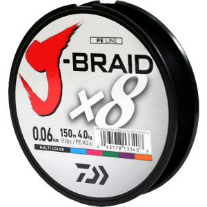 Шнур Daiwa J-Braid X8 0.06 мм-150 м Multi Color (12755-006)