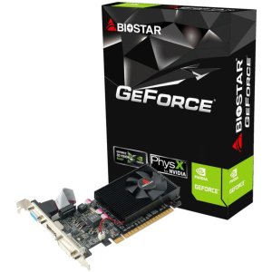 Biostar PCI-Ex GeForce G210 1GB DDR3 (64bit) (589/1333) (DVI, VGA, HDMI) (G210-1GB_D3_LP) лучшая модель в Ровно