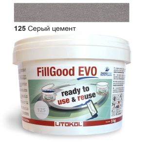 Полиуретановая затирка Litokol FillGood EVO 125 (Серый цемент) 5кг. лучшая модель в Ровно