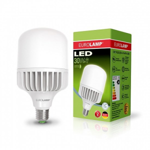 купити Високопотужна світлодіодна лампа EUROLAMP 30W E27 6500K 220V (LED-HP-30276)